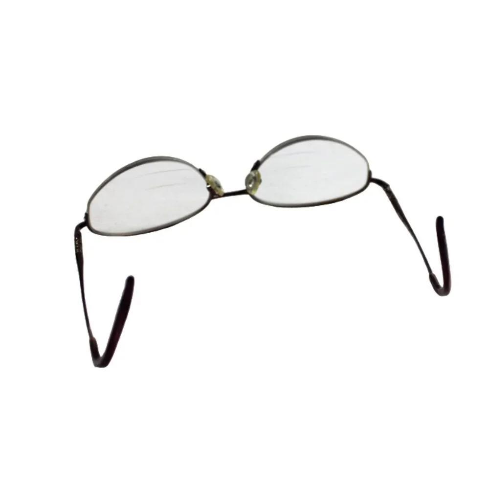 Celine Dion CD8033 Half Rim Oval Beta Bronze Gunmetal Titanium Eyeglass Frame